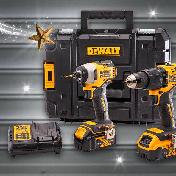 DeWalt 18v XR Cordless Twin Li-ion Battery and Charger Pack 5ah